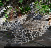 Weaving Woven Basket with Leather Handle - Restaurant Gold Coast