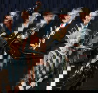 The Caxton Street Jazz Band in the Swigmore Hall at Robert Channon Wines - Restaurant Gold Coast