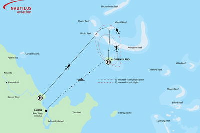 Fly to Green Island - Cruise Return