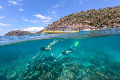 Great Barrier Reef Scenic Flight and Ocean Rafting Whitehaven Beach Day Trip